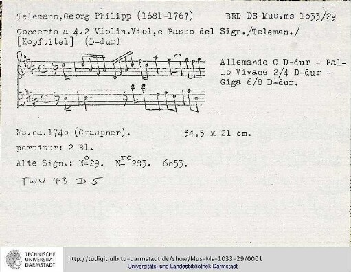 Quartett D-Dur