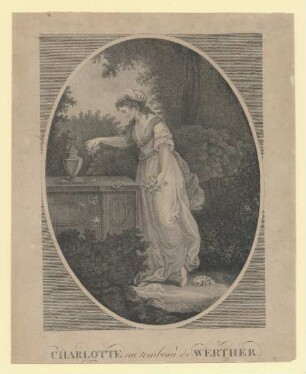 "Charlotte au tombeau de Werther". Lotte am Grab Werthers
