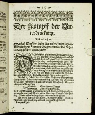 Der Kampff der Unterdrückung.