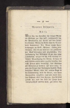 Neunter Abschnitt. Ehen.