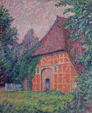 Bauernhaus mit Efeu