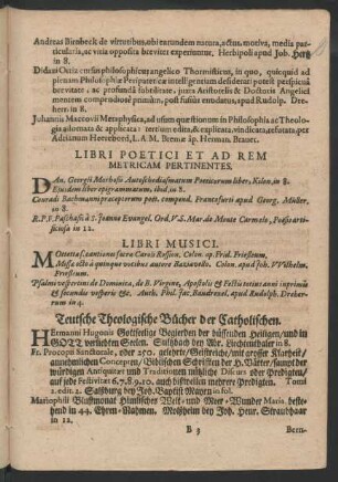 Teutsche Theologische Bücher der Catholischen.
