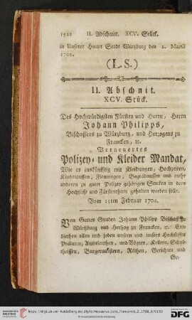 II. Abschnitt, XCV. Stueck