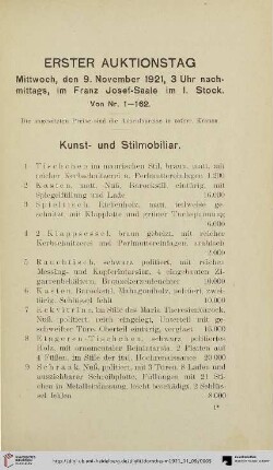 Erster Auktionstag