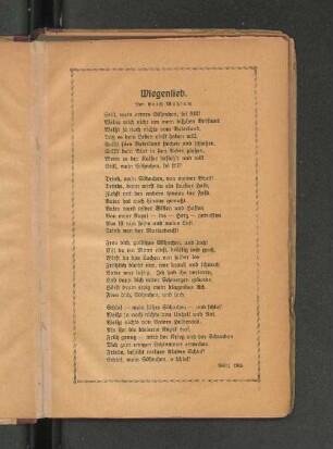 Wiegenlied.