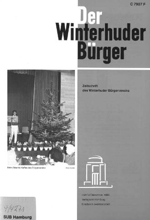 Heft VI / Dezember 1988 : Zeitschrift des Winterhuder Bürgervereins