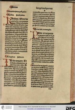 Epistola Jacobi primo. Karissimi, Estote factores... Evangelium Johannis xvi. In illo tempore Dixit Ihesus Amen amen...
