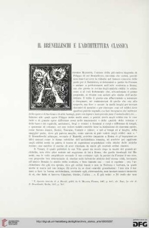 6: Il Brunelleschi e l'architettura classica