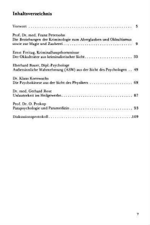 Inhaltsverzeichnis