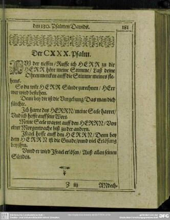 Der CXXX. Psalm