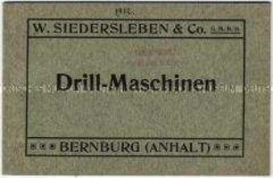 Katalog über Drillmaschinen