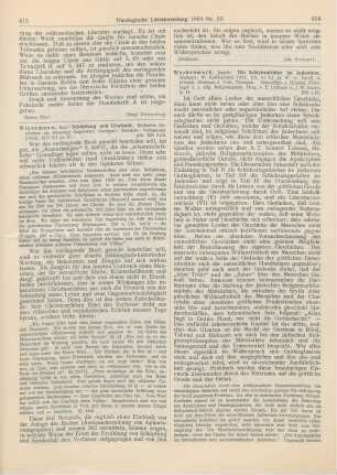 414-415 [Rezension] Wochenmark, Joseph, Die Schicksalsidee im Judentum