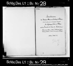 Inventarium des Nachlasses des Ottrave von Landesberg zu Stadthagen
