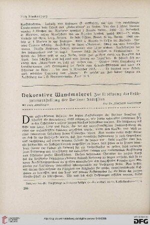 11.1919: Dekorative Wandmalerei : zur Eröffnung der Frühjahrsausstellung der Berliner Sezession$nElektronische Ressource