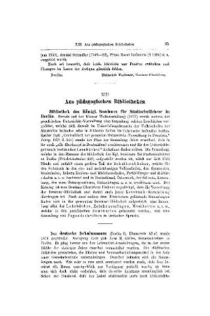 Aus pädagogischen Bibliotheken