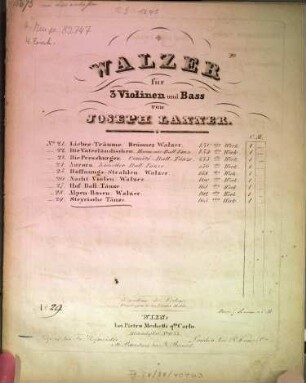 Steyrische Tänze : 165. Werk