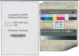 Entnazifizierung Hermann Pickhardt , geb. 19.01.1907 (Techn.Kaufmann)