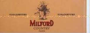 Werbeaufkleber für "Milford"-Zigaretten
