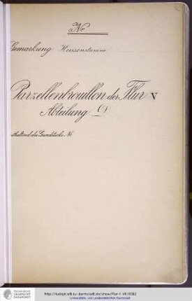 No. 27 Gemarkung Heusenstamm, Flur V, Abteilung D