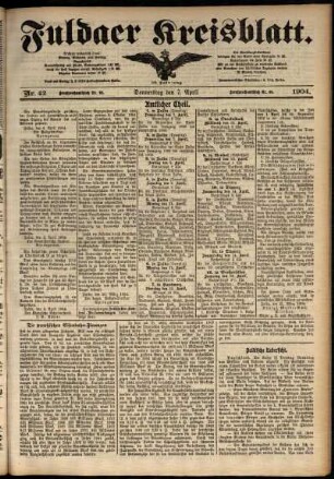 Ausgabe vom Donnerstag, den 07. April 1904.