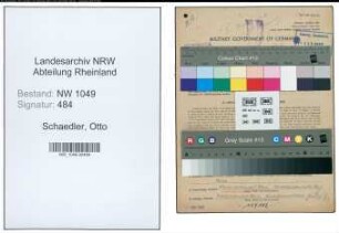 Entnazifizierung Otto Schaedler , geb. 10.05.1898 (Kaufmaennischer Angestellter)