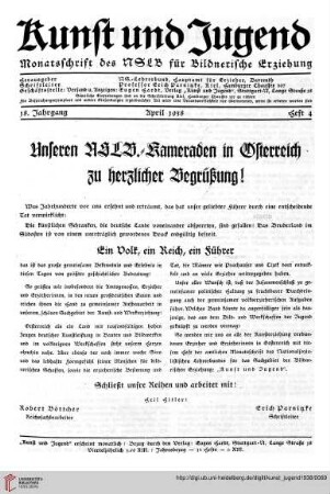 N.F. 18.1938: Unseren NSLB-Kameraden in Österreich zu herzlicher Begrüßung
