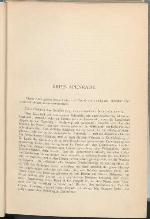 Kreis Apenrade.