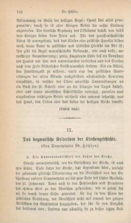 112-130 Das dogmatische Kriterium der Kirchengeschichte : II.