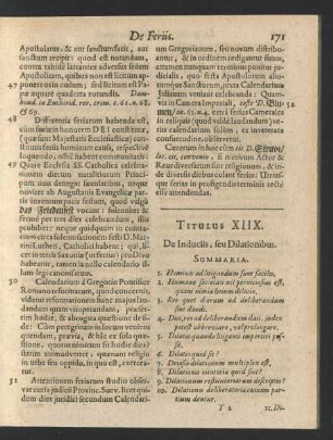 Titulus XIIX. De Induciis, seu Dilationibus.