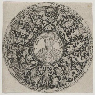 Bildnis Fernando Alvarez de Toledo III. Herzog von Alba (Entwurf für eine Tischplatte mit Medaillon)