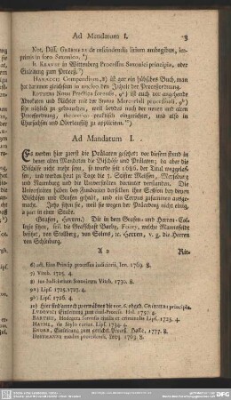 Ad Mandatum I