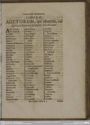 Index II. Auctorum qui citantur, vel quorum sententia laudatur vel refutatur