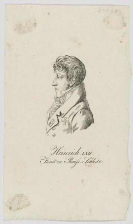 Bildnis Heinrich LXII., Fürst zu Reuss-Schleiz