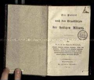 Abhandlung über die Politk der Heiligen Allianz