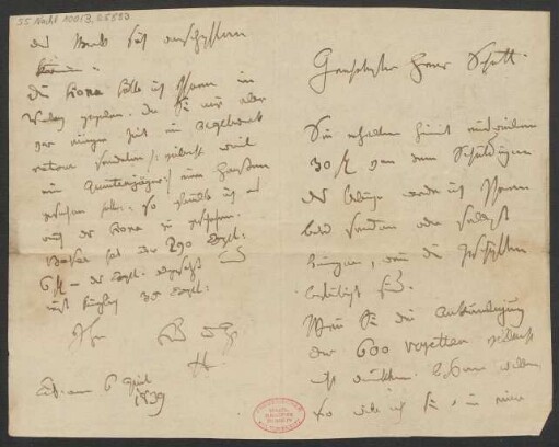 Brief an B. Schott's Söhne : 06.04.1839