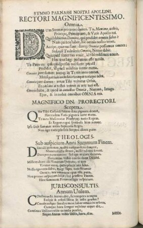 Svmmo Parnassi Nostri Apollini.