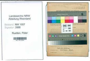 Entnazifizierung Peter Ruetten , geb. 17.10.1913 (Steuerassistent)