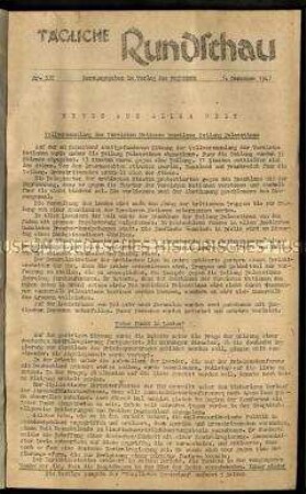 Zeitschrift "Tägliche Rundschau" aus dem Kriegsgefangenenlager Camp 380 in Fanara/Ägypten, Dezember 1947
