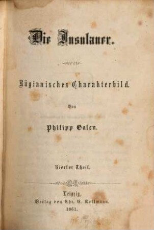 Die Insulaner : Rügianisches Charakterbild, 4