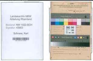 Entnazifizierung Karl Schnare , geb. 25.12.1901 (Lagerist)