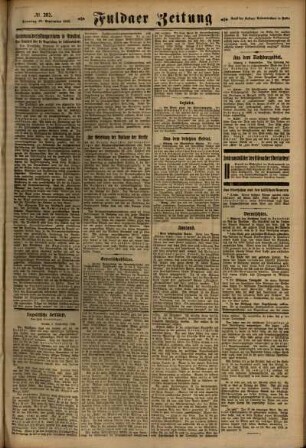 Zweite Ausgabe vom Sonntag, den 03. September 1922.