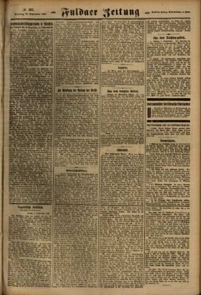 Zweite Ausgabe vom Sonntag, den 03. September 1922.