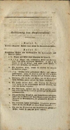 Erklärung der Kupfertafeln