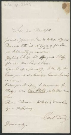 Brief an Hirschfeld : 1865