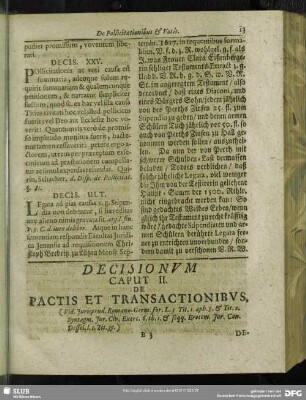 Caput II. De Pactis Et Transactionibus