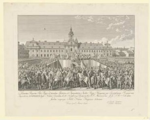 Leopold II spricht nach seiner Krönung zum König von Ungarn am 15. November 1790 zum ungarischen Volk