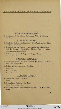 [Graphik und Handzeichnungen des 19.-20. Jahrhunderts] (Nr. 1-851)