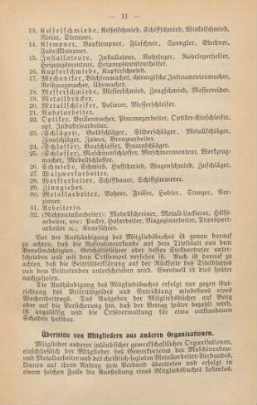 Übertritte von Mitgliedern aus anderen Organisationen.