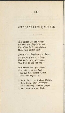 Die zerstörte Heimath
