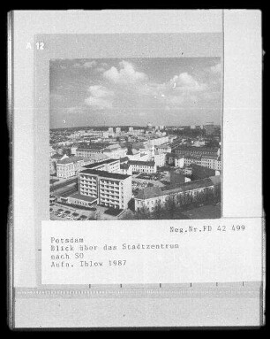 Potsdam, Blick über das Stadtzentrum nach Südosten